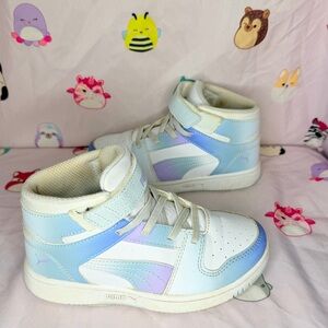 Puma Girls Rebound LayUp SL High Top Sneakers-Iridescent Blue/Purple-Size 13C